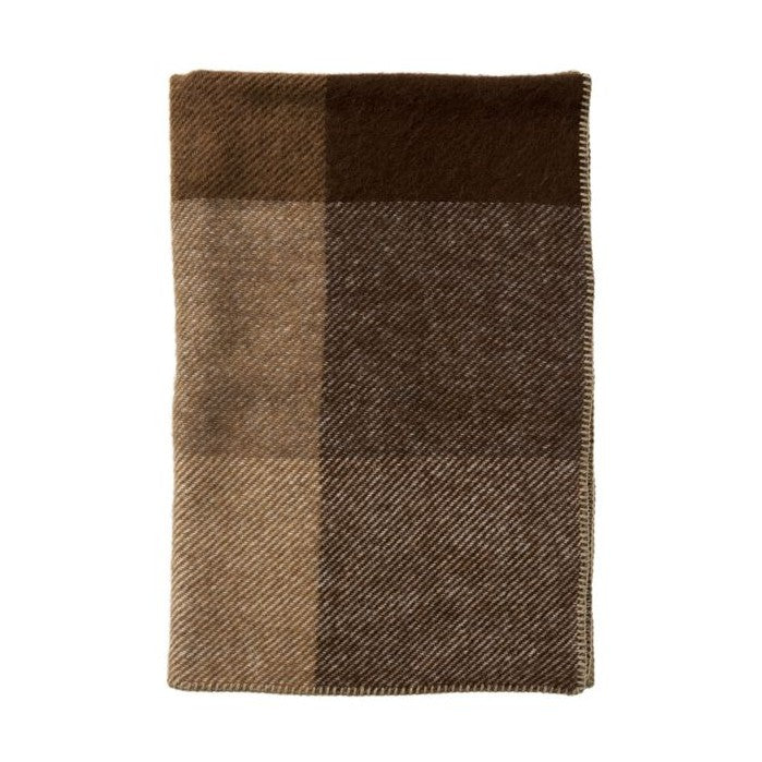 Klippan ledikant deken Gotland check beige 25% gotland & 75% lambswool
