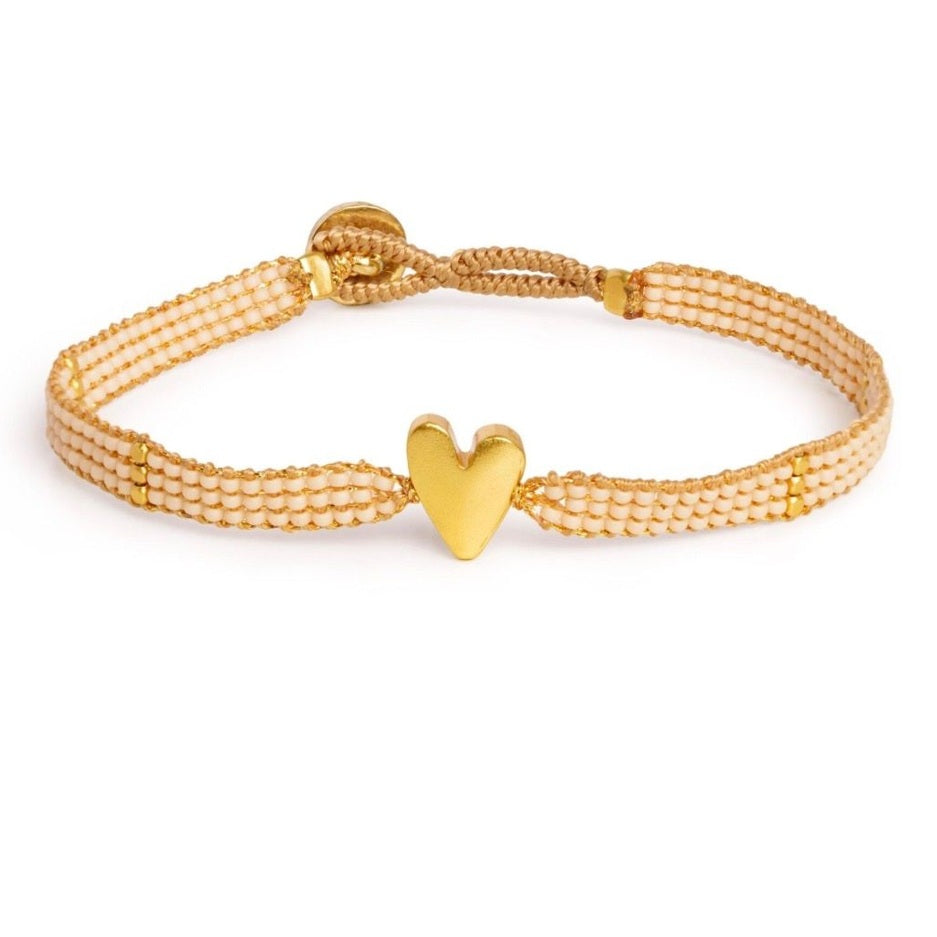 Ibu bracelet jill heart antique beige