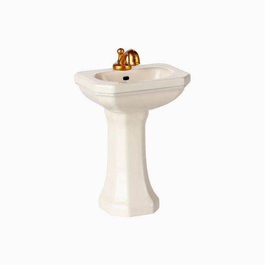 Maileg bathroom sink mouse off white