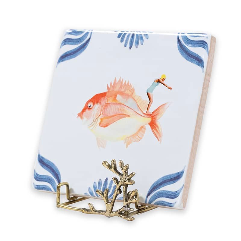 Storytiles golden holdie coral