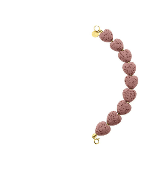 Solid Gold connector necklace lava love 14mm