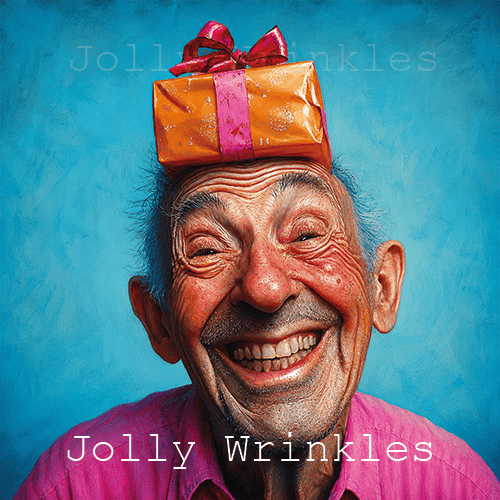 Jolly wrinkles wenskaart cadeautje