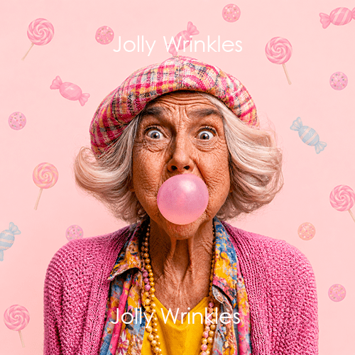 Jolly wrinkles wenskaart bubblegum