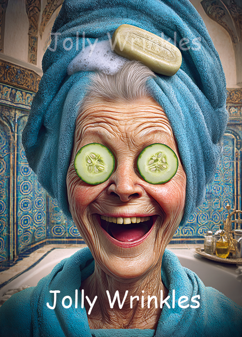 Jolly wrinkles ansichtkaart spa