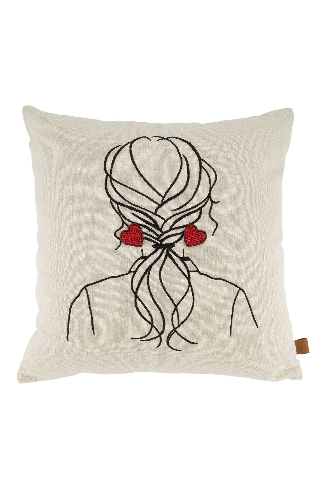 Zusss kussen vrouw 45x45cm peper en zout