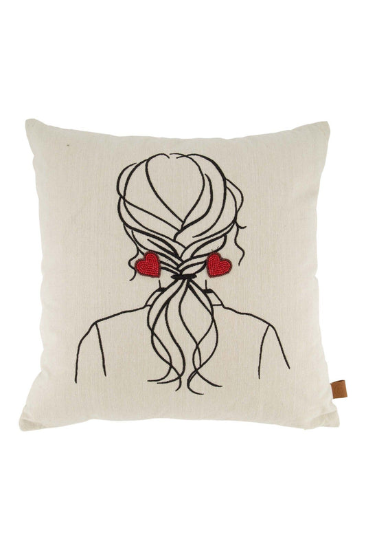 Zusss kussen vrouw 45x45cm peper en zout