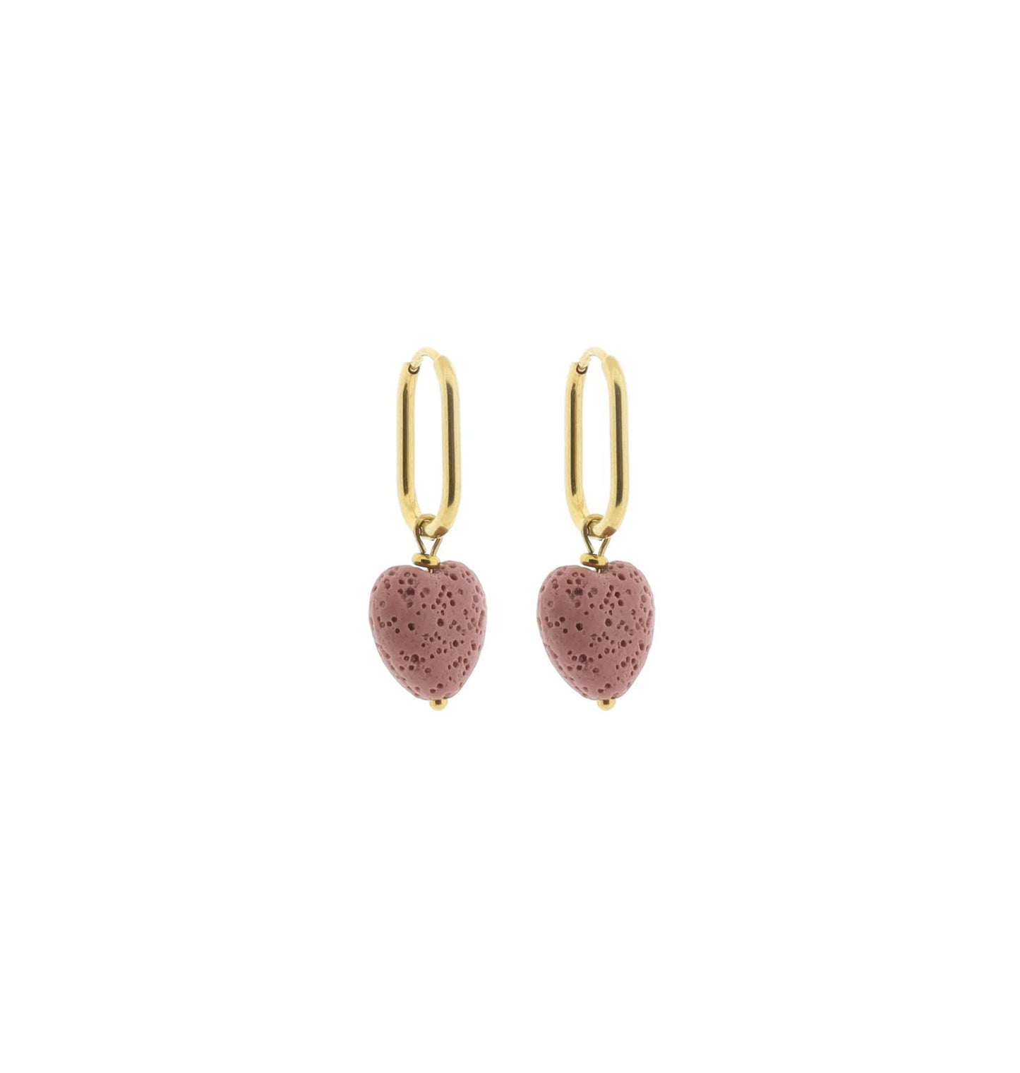 Solid Gold earring lava love
