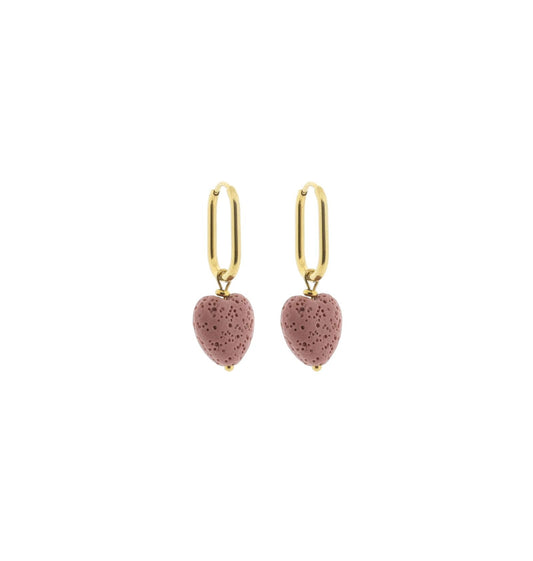 Solid Gold earring lava love