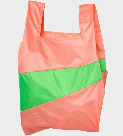 The new Shopping Bag Coral & greenscreen large