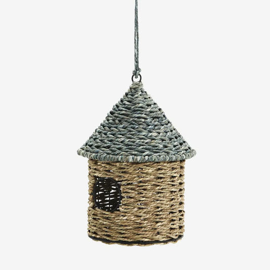 Madam stoltz hanging bird house light blue