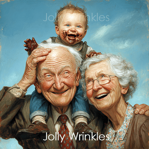 Jolly wrinkles wenskaart oppassen