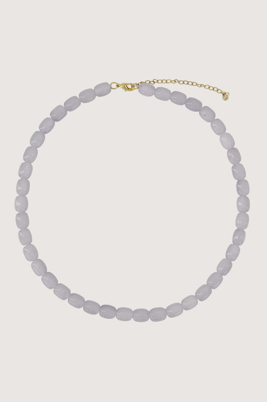 Smalle kralen ketting sky blue
