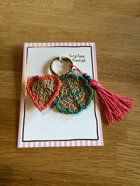 Zusss Sleutelhanger klavertje multicolor