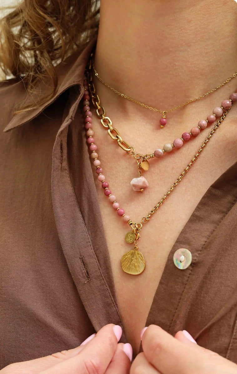 Solid gold base necklace melin
