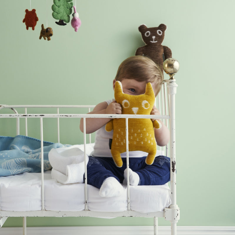 Klippan Cuddly puppet little bear yellow