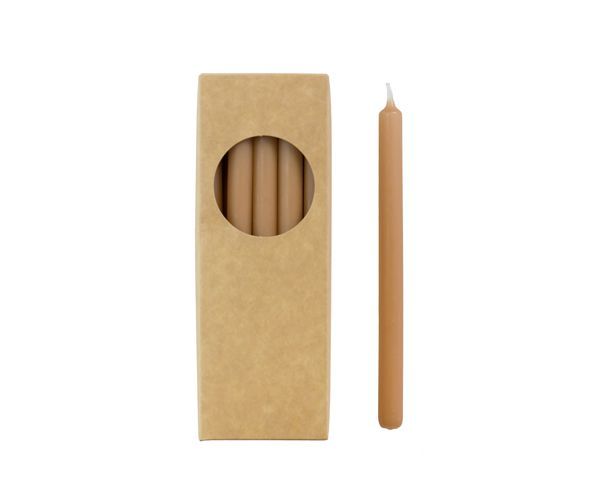 Rustik lys potloodkaarsjes caramel 20 st