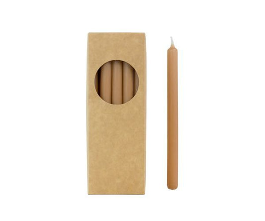 Rustik lys potloodkaarsjes caramel 20 st