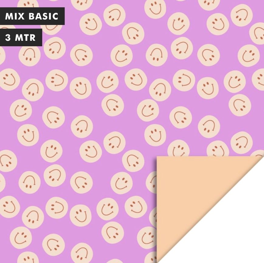 Inpakpapier smile pink - peach