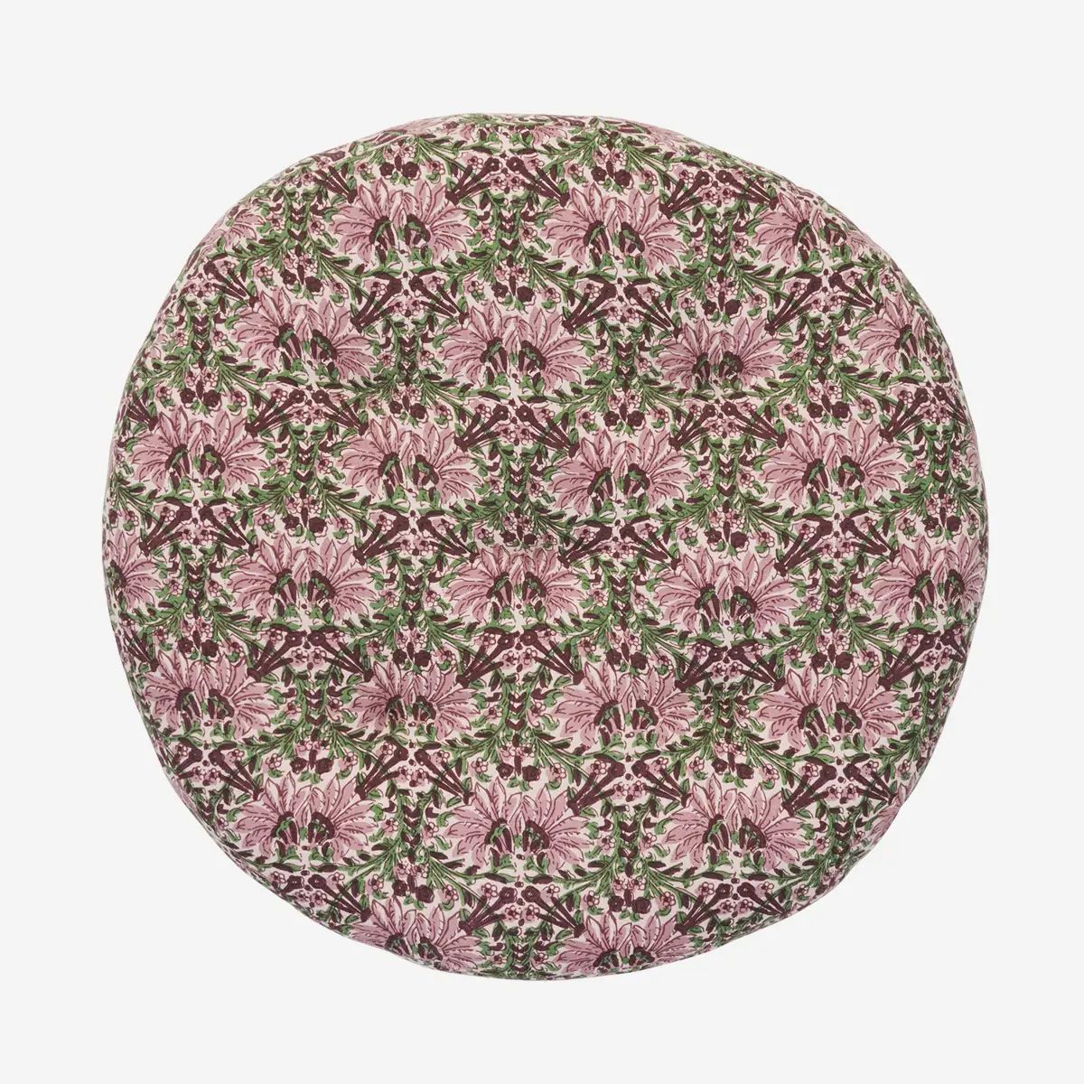 Madam Stoltz round cotton chair pad pink