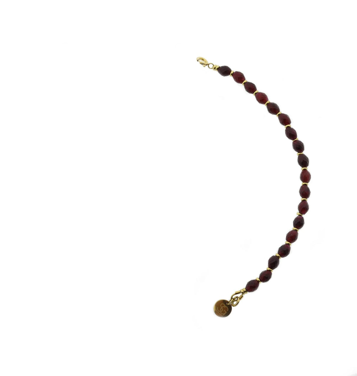 Solig gold connector necklace oval (5x6mm)