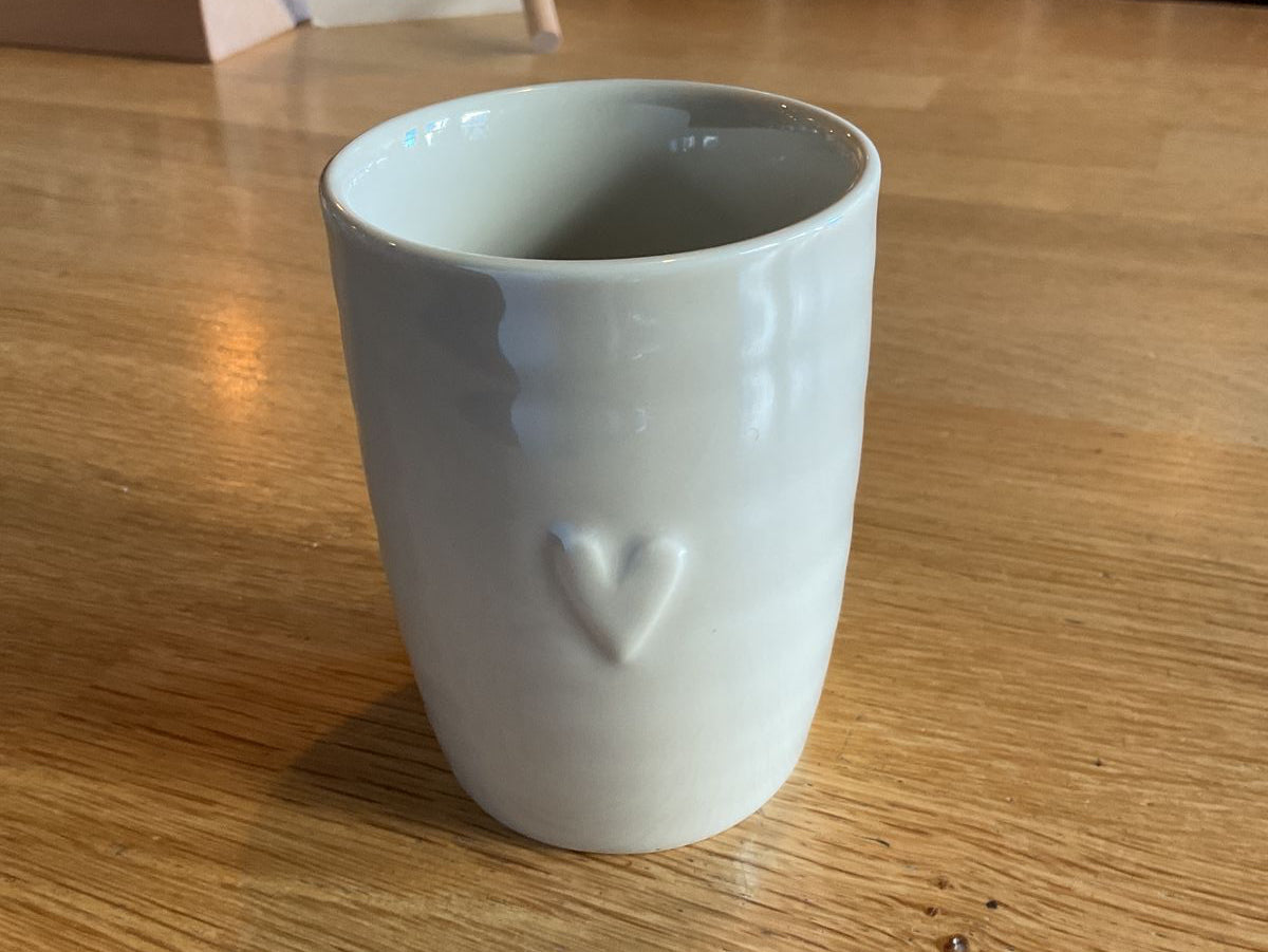 Zusss koffiemok parelmoer hartje zand