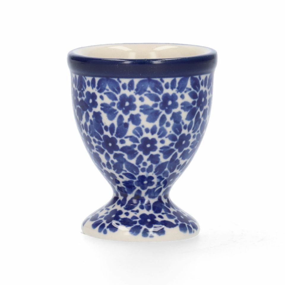 Bunzlau castle egg cup indigo