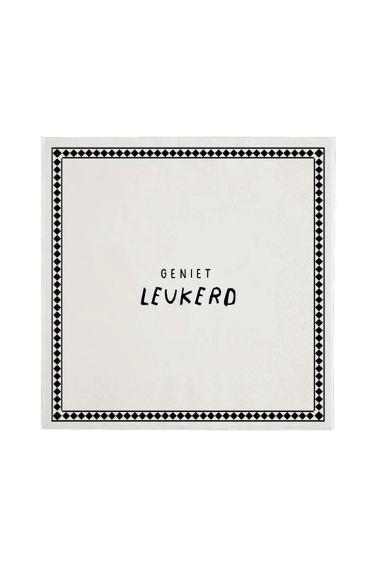Zusss servetten vierkant darling zand/antracietgrijs