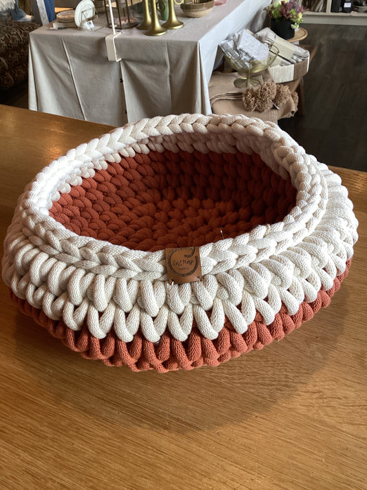 CatNapBasket terracotta/wit maat M
