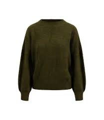 Zusss trui met hartje detail moss green