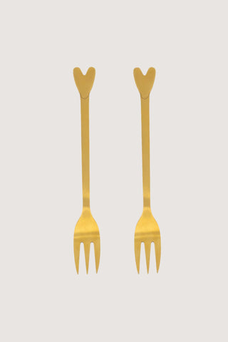 Set van 2 vorkjes hartje