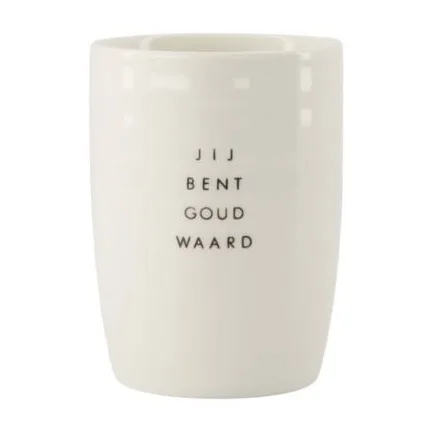 Zusss koffiemok goud waard wit / zwart