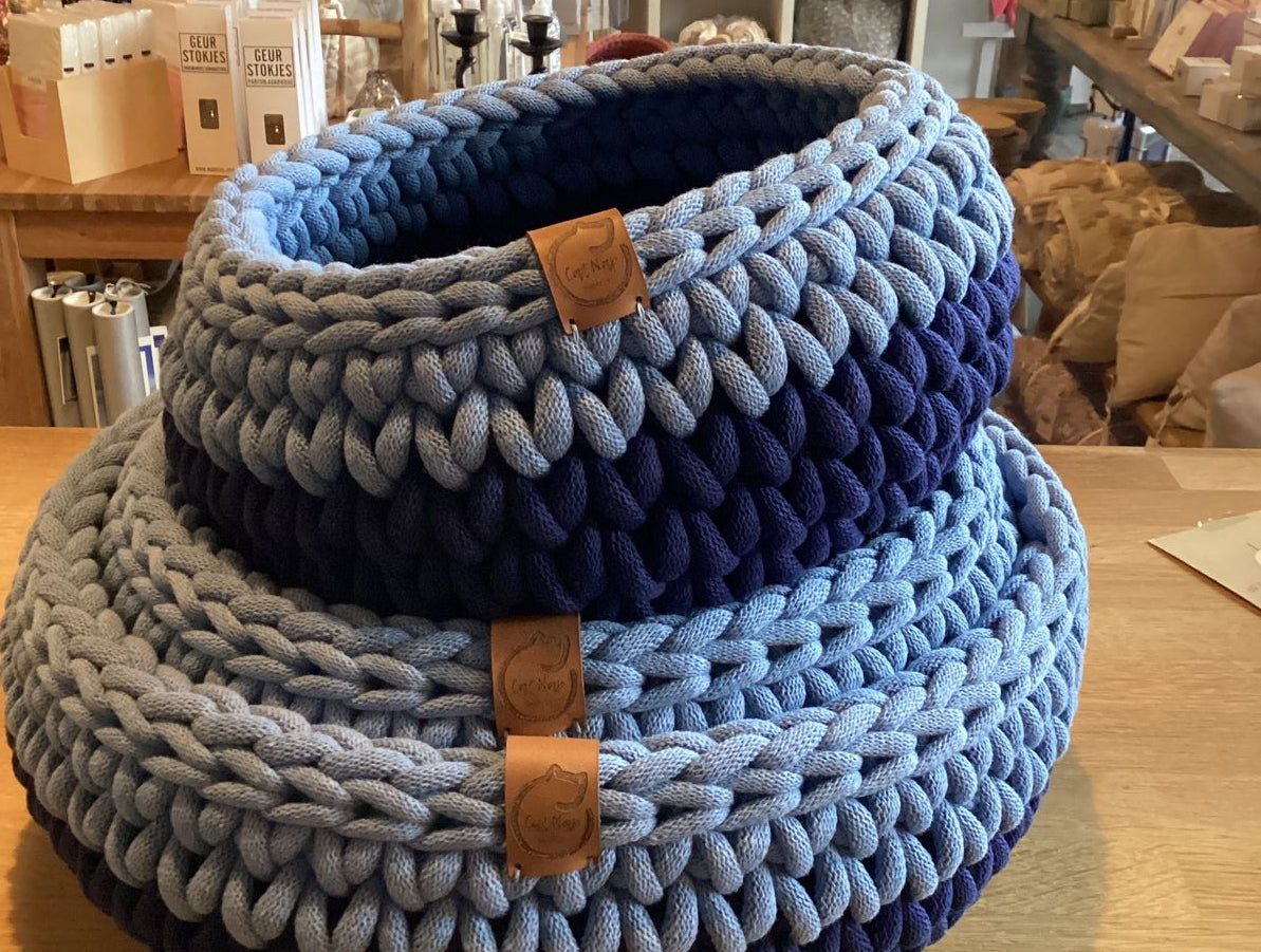 CatNapBasket Denim/lightblue maat S