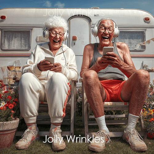 Jolly wrinkles wenskaart scrollen