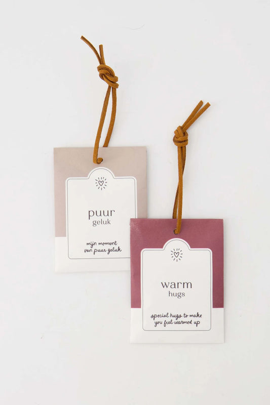 Zusss set van 2 geurzakjes puur geluk warm hugs zand/donkerrood