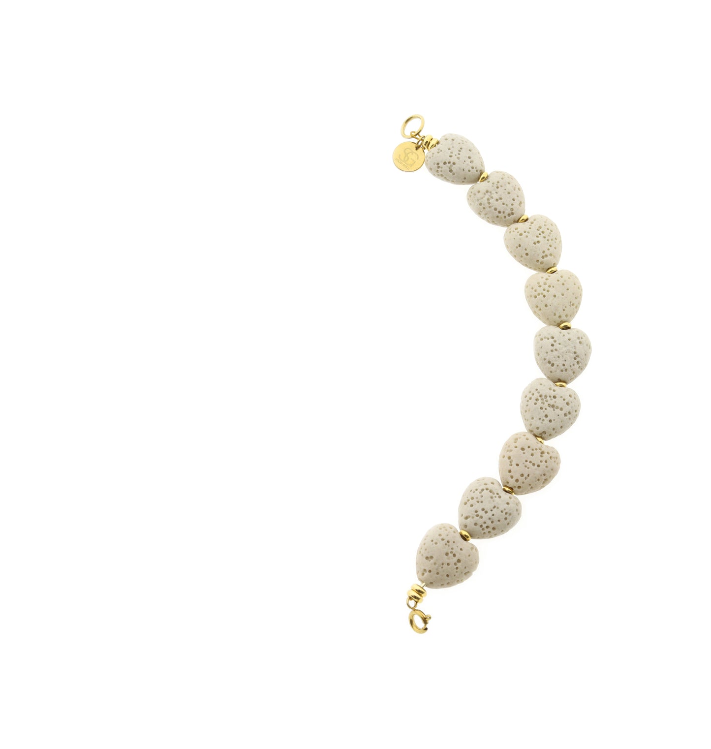 Solid gold necklace joia Lava love