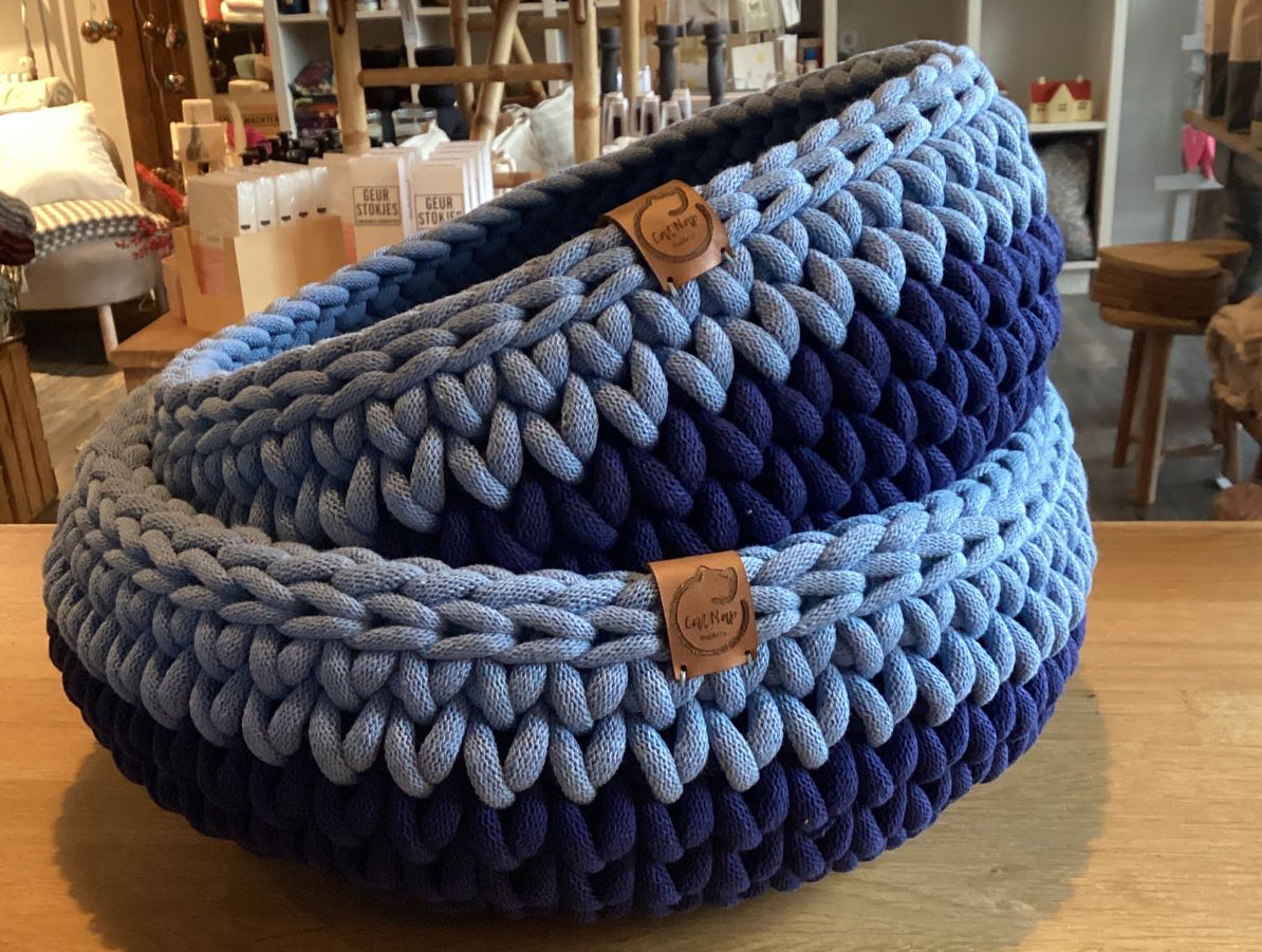 CatNapBasket Denim/lightblue maat m