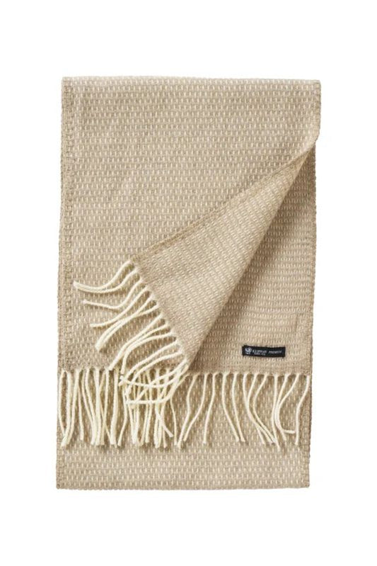 Klippan scarf hugo taupe merino wol