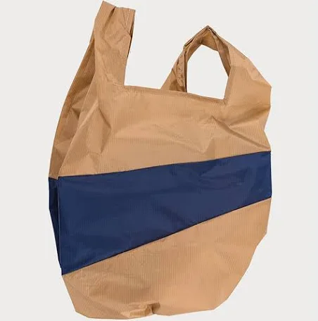 The new Shopping Bag Camel & blue medium