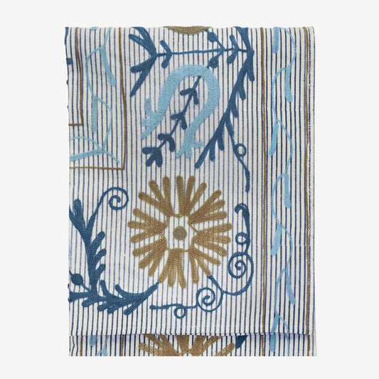 Madam stoltz Suzani embroidered cotton throw