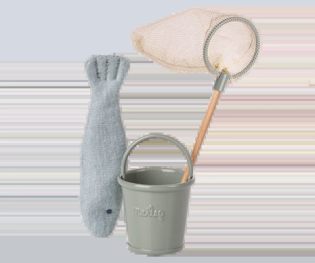 Maileg fishing set mouse