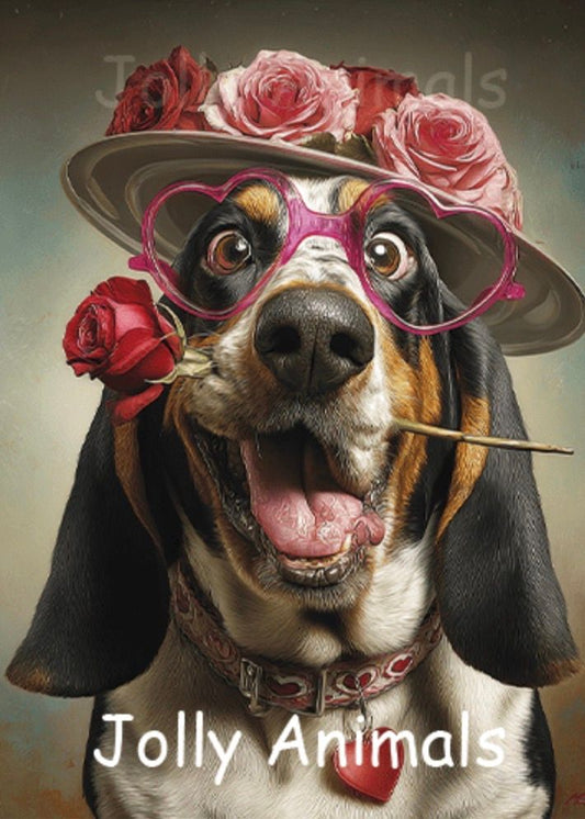 Jolly wrinkles ansichtkaart doggylove