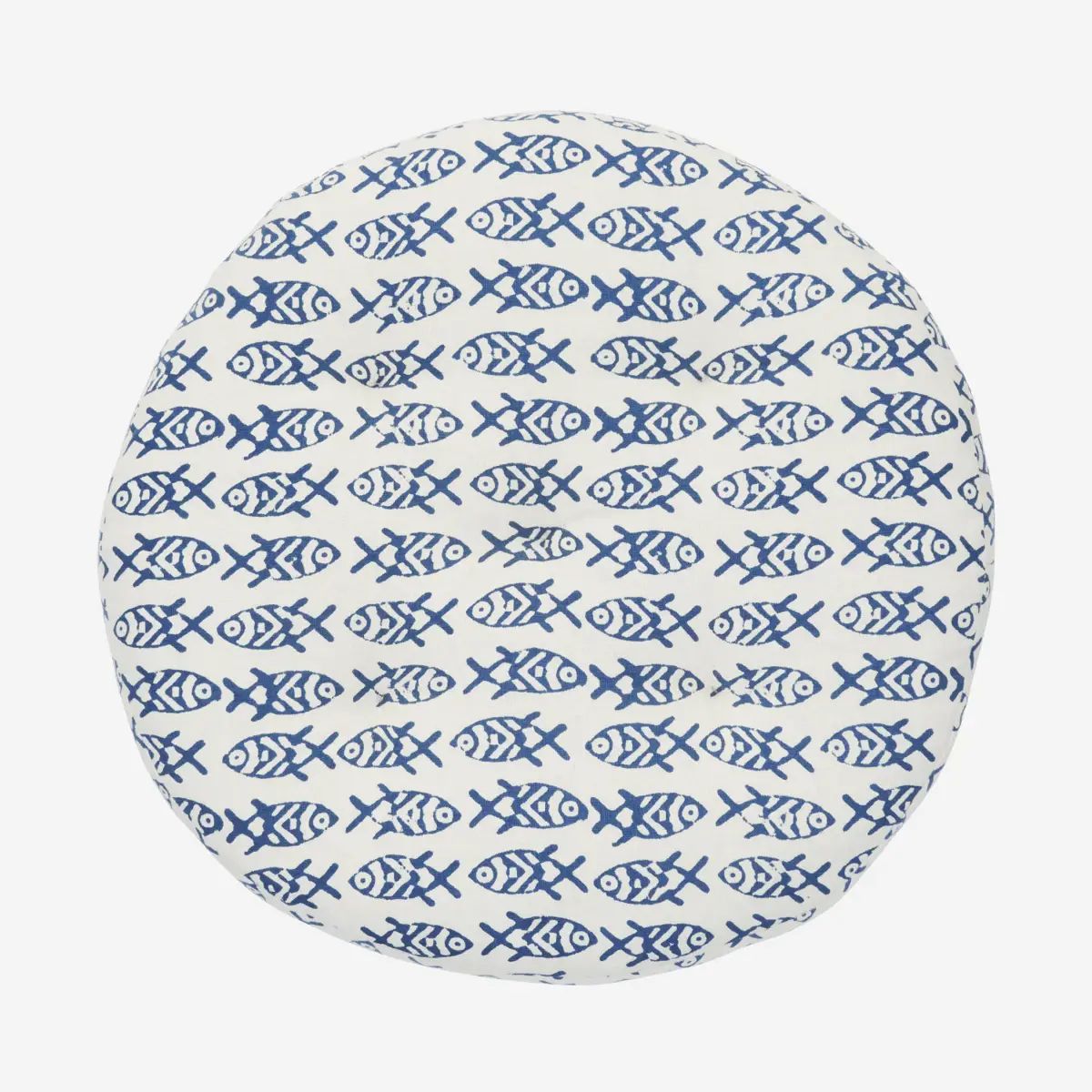 Madam stoltz round cotton chairpad fish