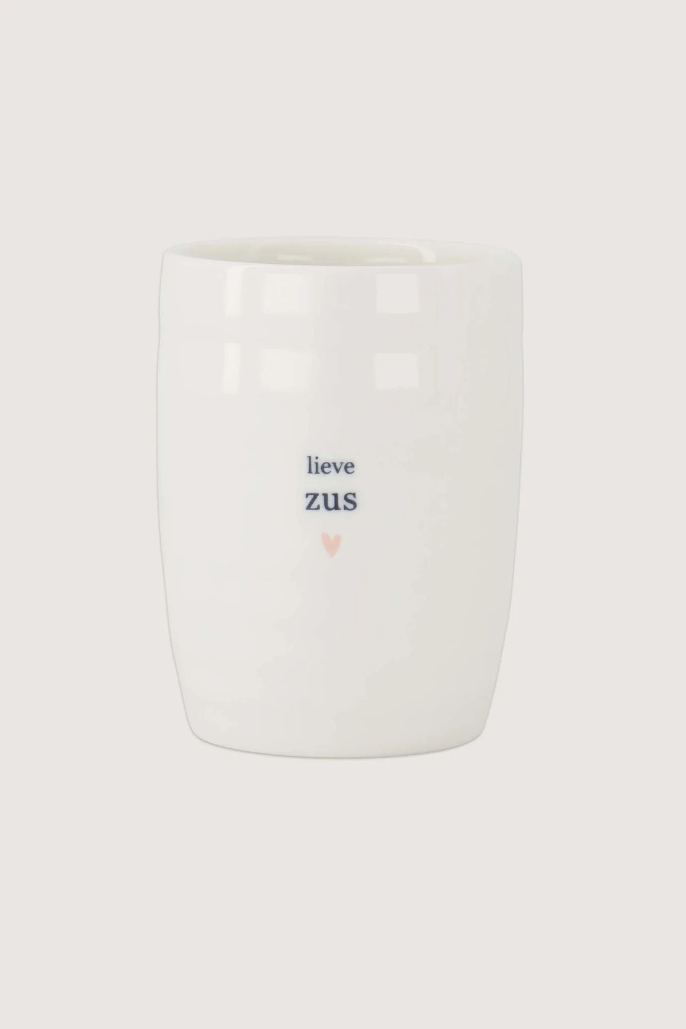 Zusss koffiemok lieve zus white pink one size