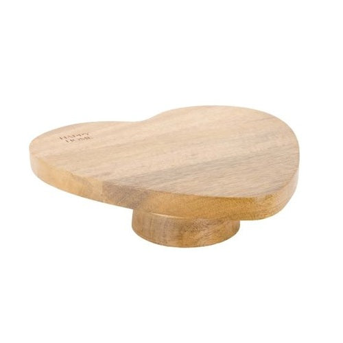 Zusss serveerplateau hout hartvorm happy home