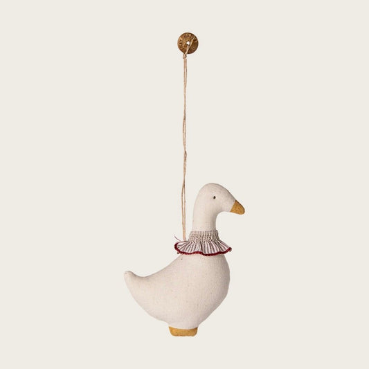 Maileg fabric ornament goose red scarf