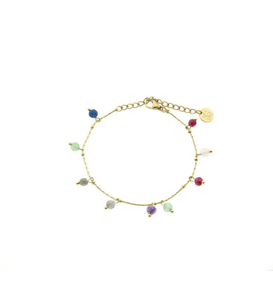 Solid gold bracelet mixed 4mm