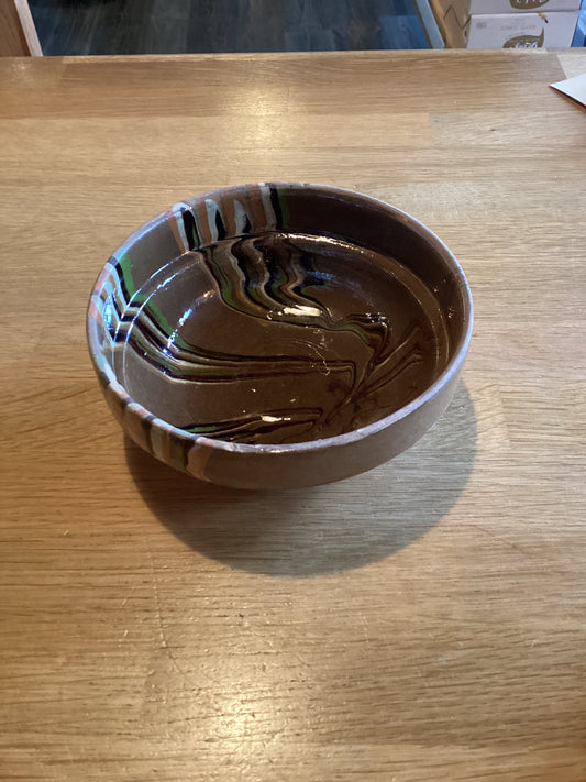 Handgeschilderd bowl bruin
