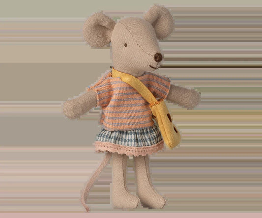 Maileg little sister mouse with bag