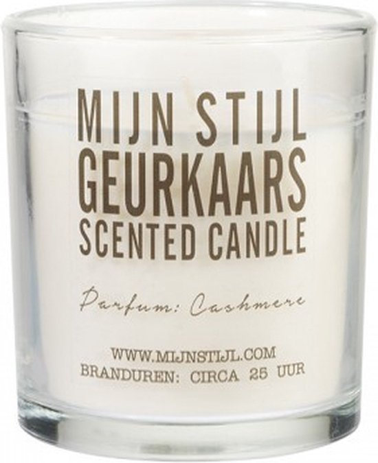 Geurkaars in glas cashmere
