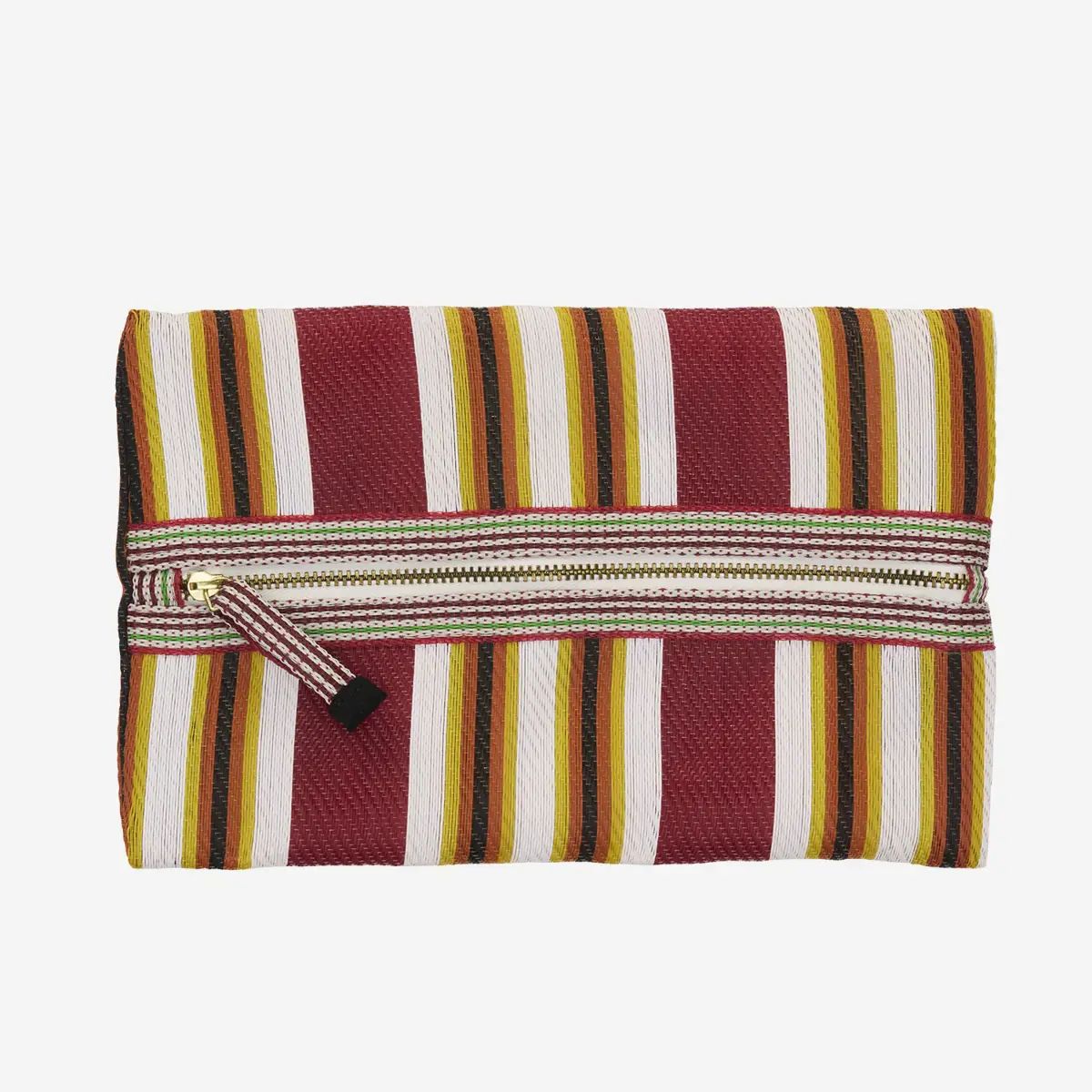 Madam Stoltz Recycled pp pouch Red white yellow black